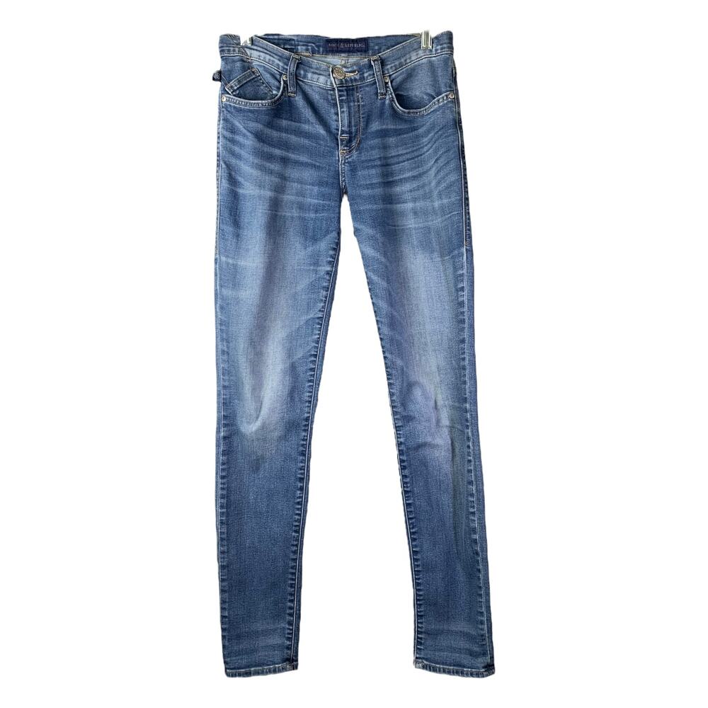 Rock &‎ Republic Skinny Jeans Womens Sz 4 Blue Denim Medium Wash Cotton Mid-Rise
